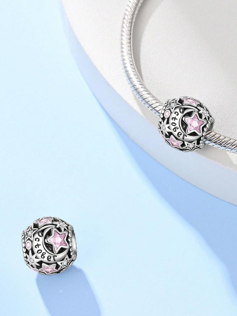 Charms Plata Birthstone Beads Charm Copper Plated Fit Charms Copperoriginal Bracelet For Jewelry Making Diy Charm