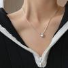 Japanese and Korean Style Rice Grain Love Necklace Female Sweet Simple Design Temperament Niche Retro Heart-shaped Light Luxury Jewelry