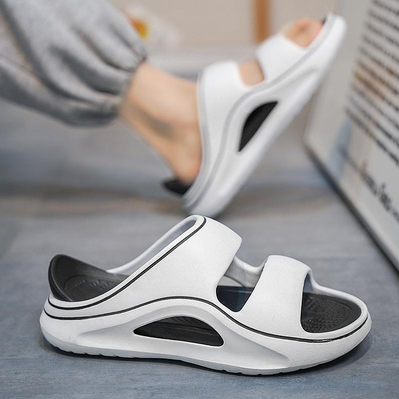 Trendiga herrtofflor Inomhus Utomhus Sandaler Strand Bekväma Mjuka Slides Nya Herr Fritidsskor Flip-flops Hemtofflor Sandaler