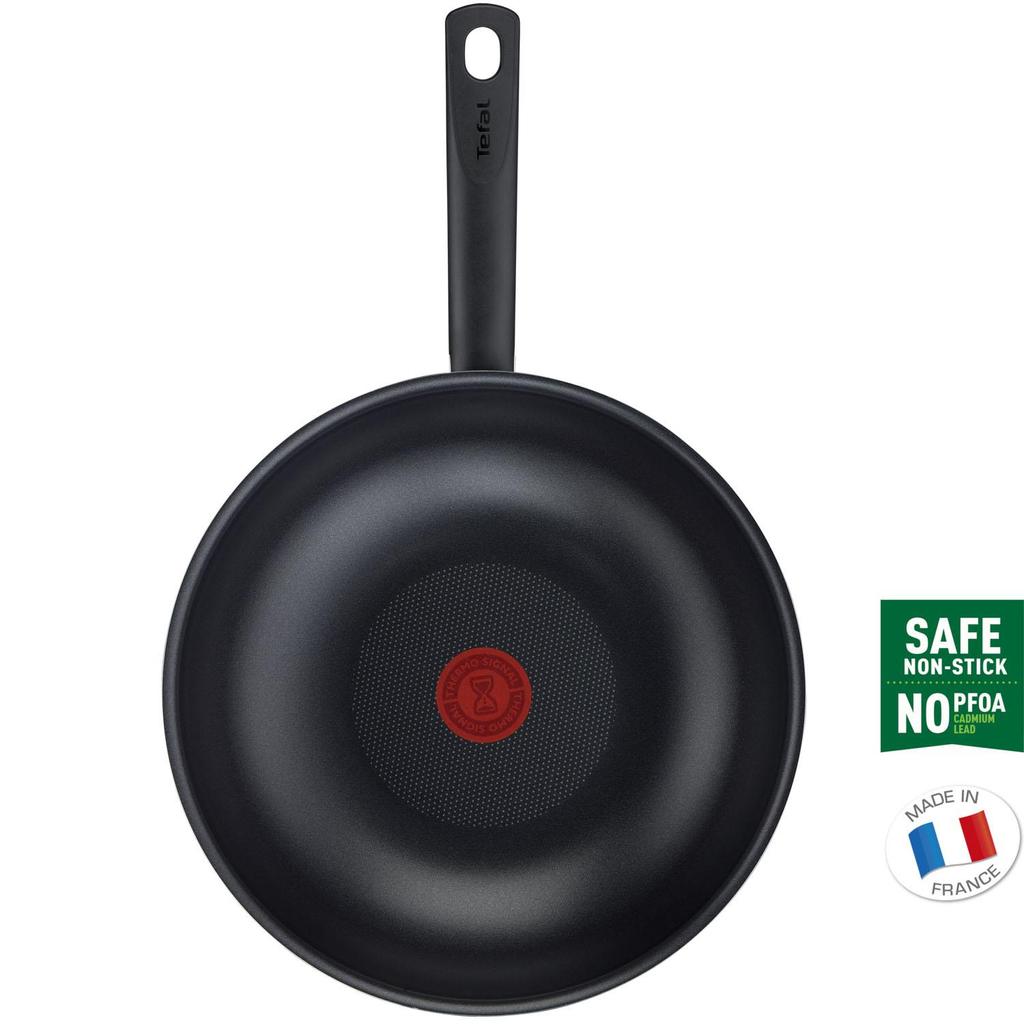 Tefal Bistro titanová nepřilnavá pánev Wok (28 cm) Vhodné do myčky v troubě Bez PFOA Hnědá