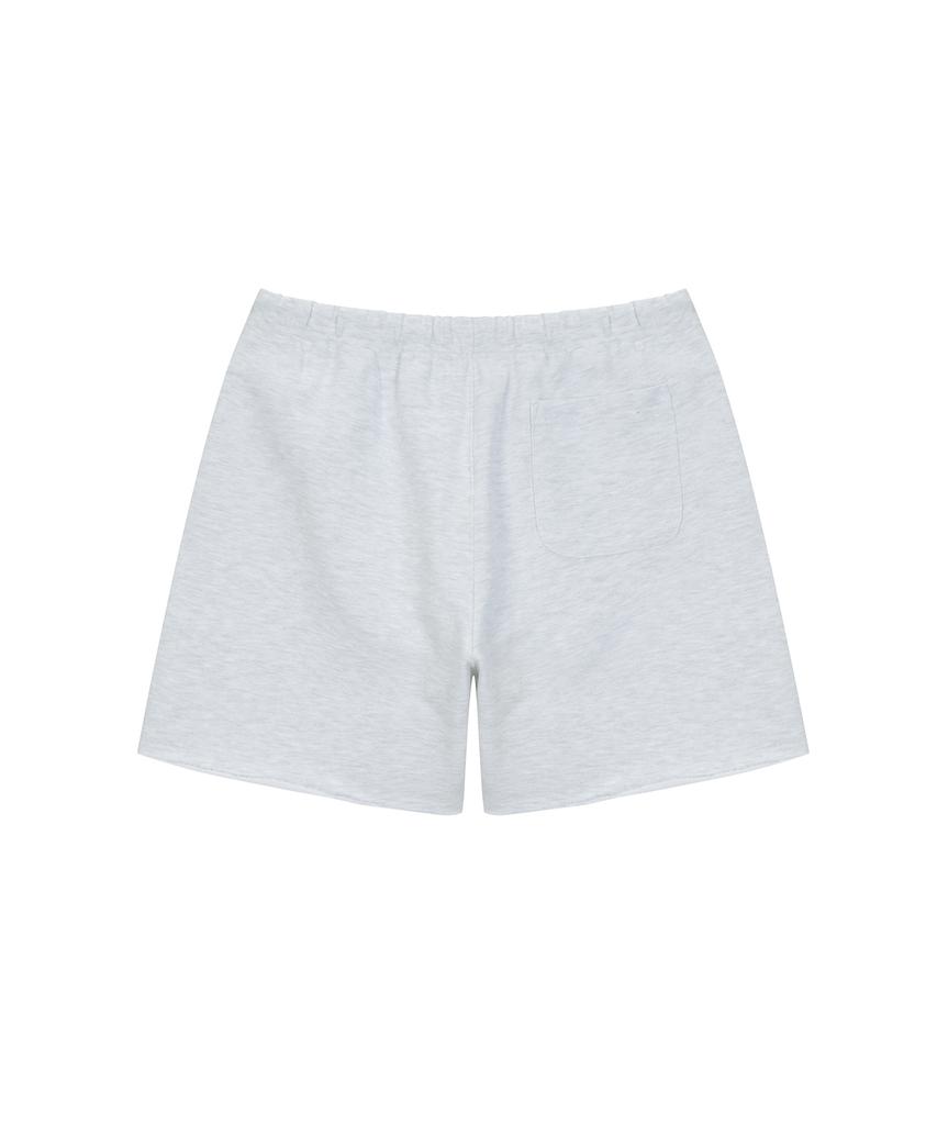 Matile Basic Logo Short Sweat Pants / Light Gray