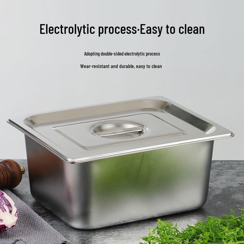 304 Stainless Steel Gastronorm Food Pan with Lid