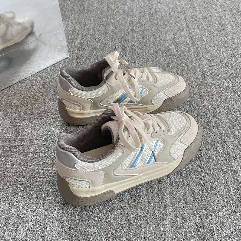 Versatile platform  new spring and summer board shoes  shoes student mesh breathable sports and leisure shoes