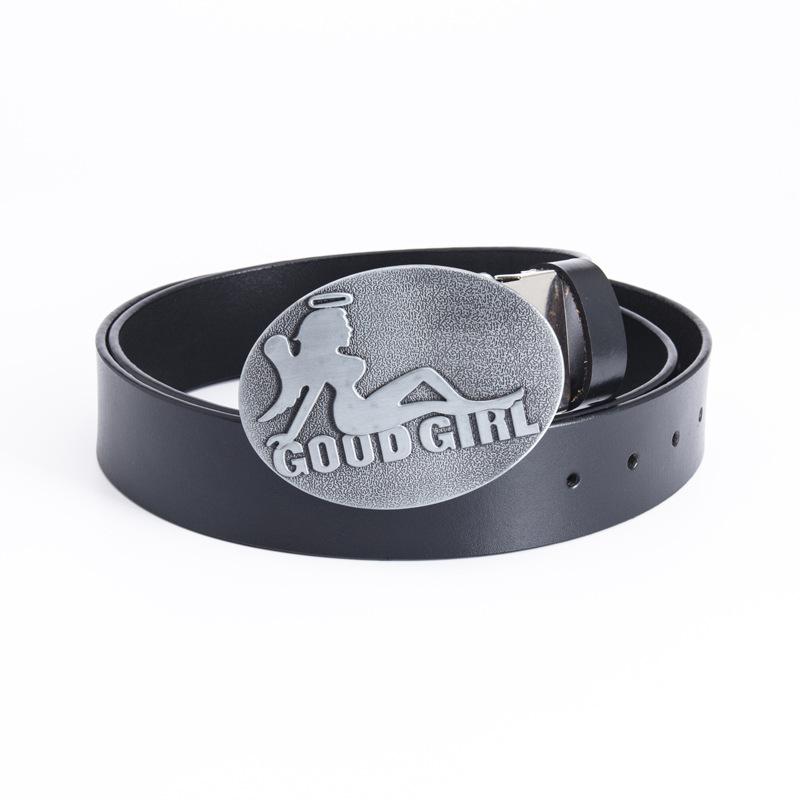 

Мультяшный аниме-ремень, пояс для моделирования Good Girl, кожаный модный повседневный ремень, коричневый пояс Bad Girl 130cm