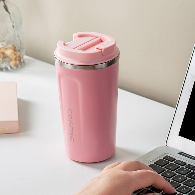 350ml/500ml Stainless Steel Coffee Cup Leak-Proof Car Coffee Mug Thermos Bottle Travel Thermal Mug Vacuum Flask Insulated Cups