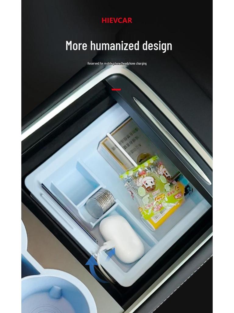 Silikonorganisatör för mittkonsol för Tesla Model 3/Y