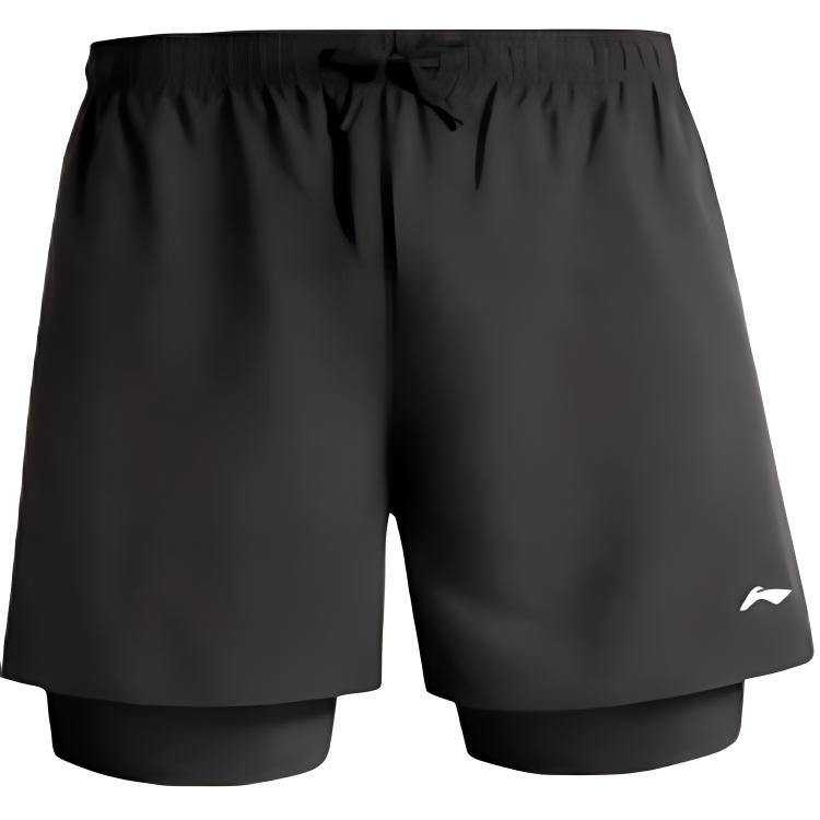 

Li-Ning Свободный крой, однотонные дышащие плавки, мужские плавки, черный цвет AKST871-8 M