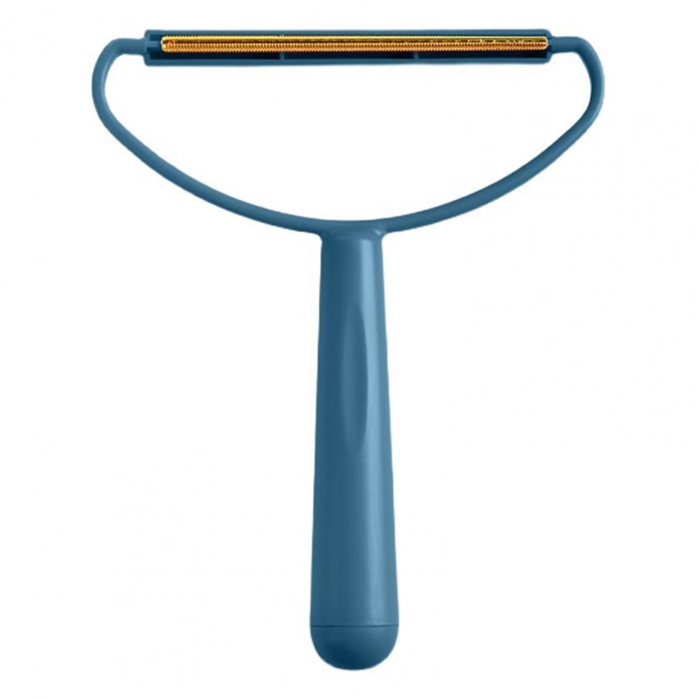 

Cat Dog Hair Remover Scraper With Long Handle Anti-Slip Curved Grip Reusable Widened Coverage Area Pet Hair Ball Lint Remover синій