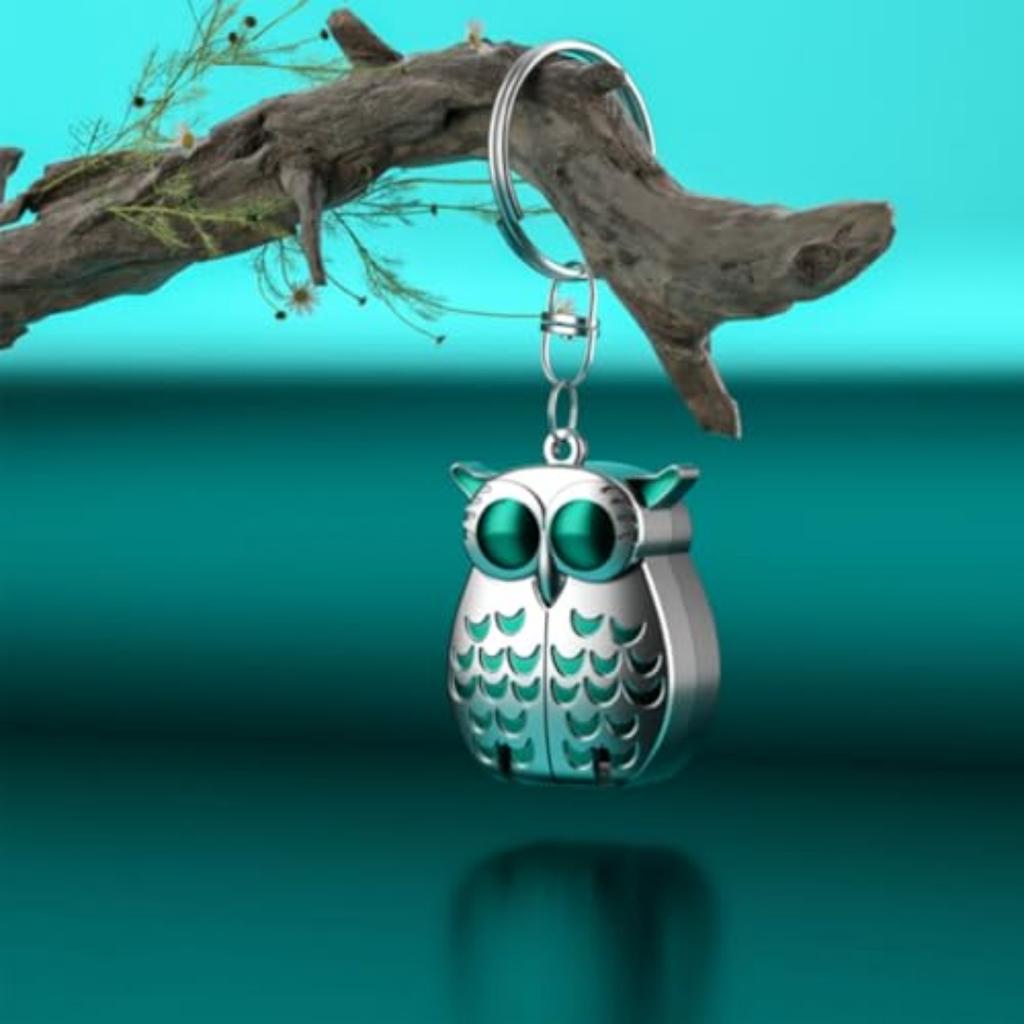 Owl Keychain Nail Clippers, Stainless Steel Foldable Mini Nail Clippers, 2-in-1 Ultra-sharp Foldable Owl Nail Clippers with Nail File