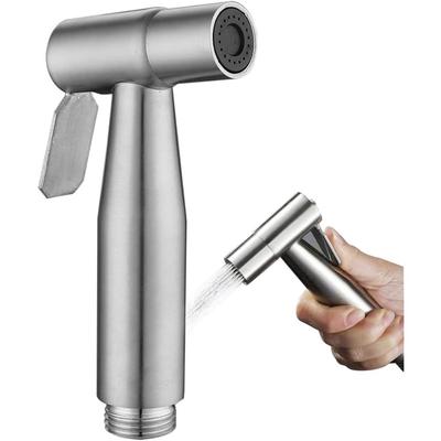 Stainless Steel Handheld Bidet Sprayer for Toilet Cloth Bathroom Diaper Self Cleaning Shattaf Set with Adjustable Water Pressure Control
