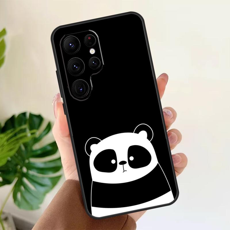 Panda Animal Soft Case For Samsung Galaxy S25 S21 S22 S23 S24 Ultra S9 S10 Plus S20 FE S24 FE Phone Cover
