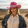 Wollene Western-Cowboy-Kappe Atmungsaktiver tibetischer Hut Coole Sonnenschutz-Ritterkappe Herren