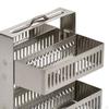 Dyeing Rack In Stainless Steel with Handle for Glass Slides Lab