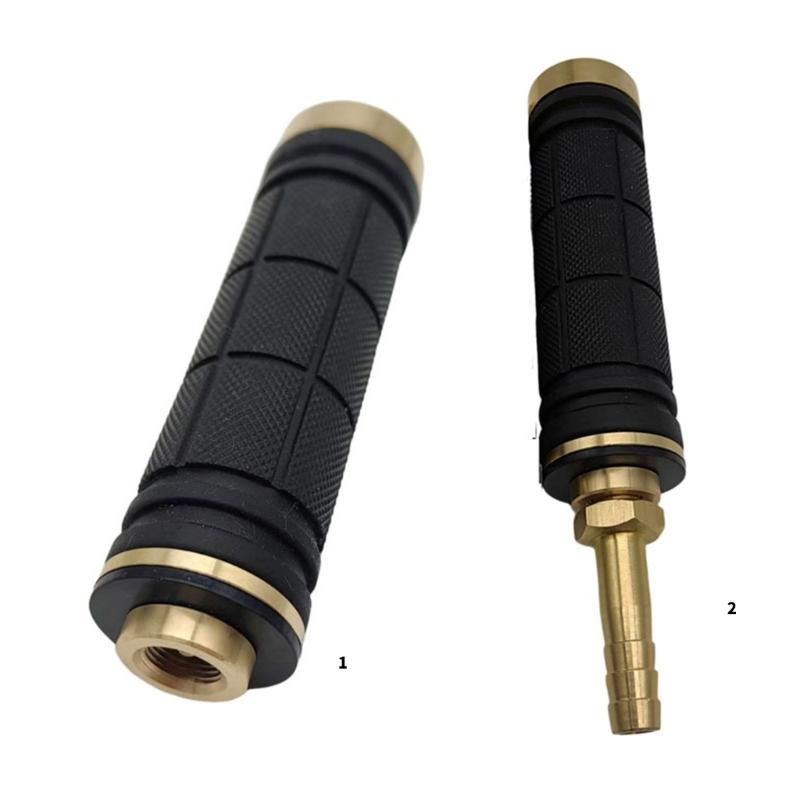 Quick Connecting Gas Lamp Adapter Copper Rubber Texture Outdoor Gas Lights Connectors for Night Camping Extended Handle