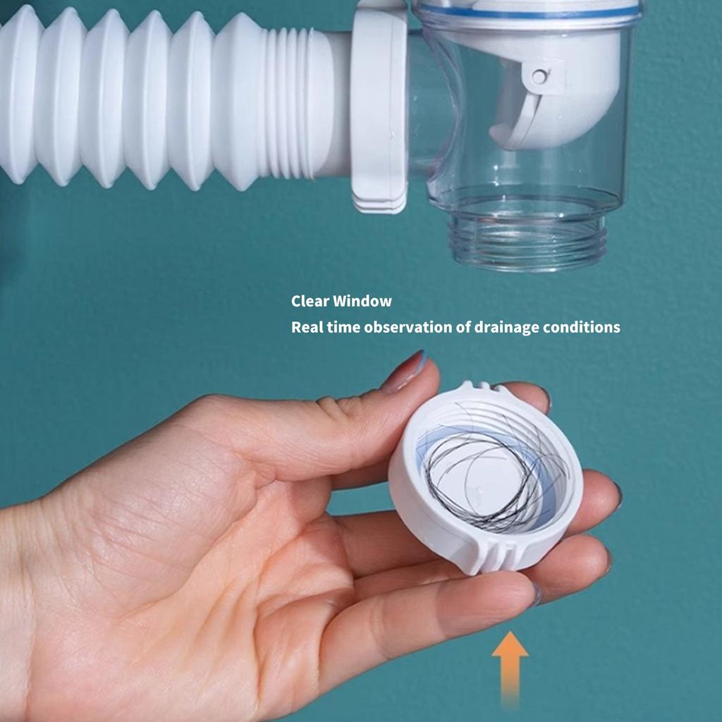 Bathroom Washbasin Drain Pipe Anticlogging Sink Strainer Stretchable Deodorant Pipelines Sink Hose Plumbing Enduring