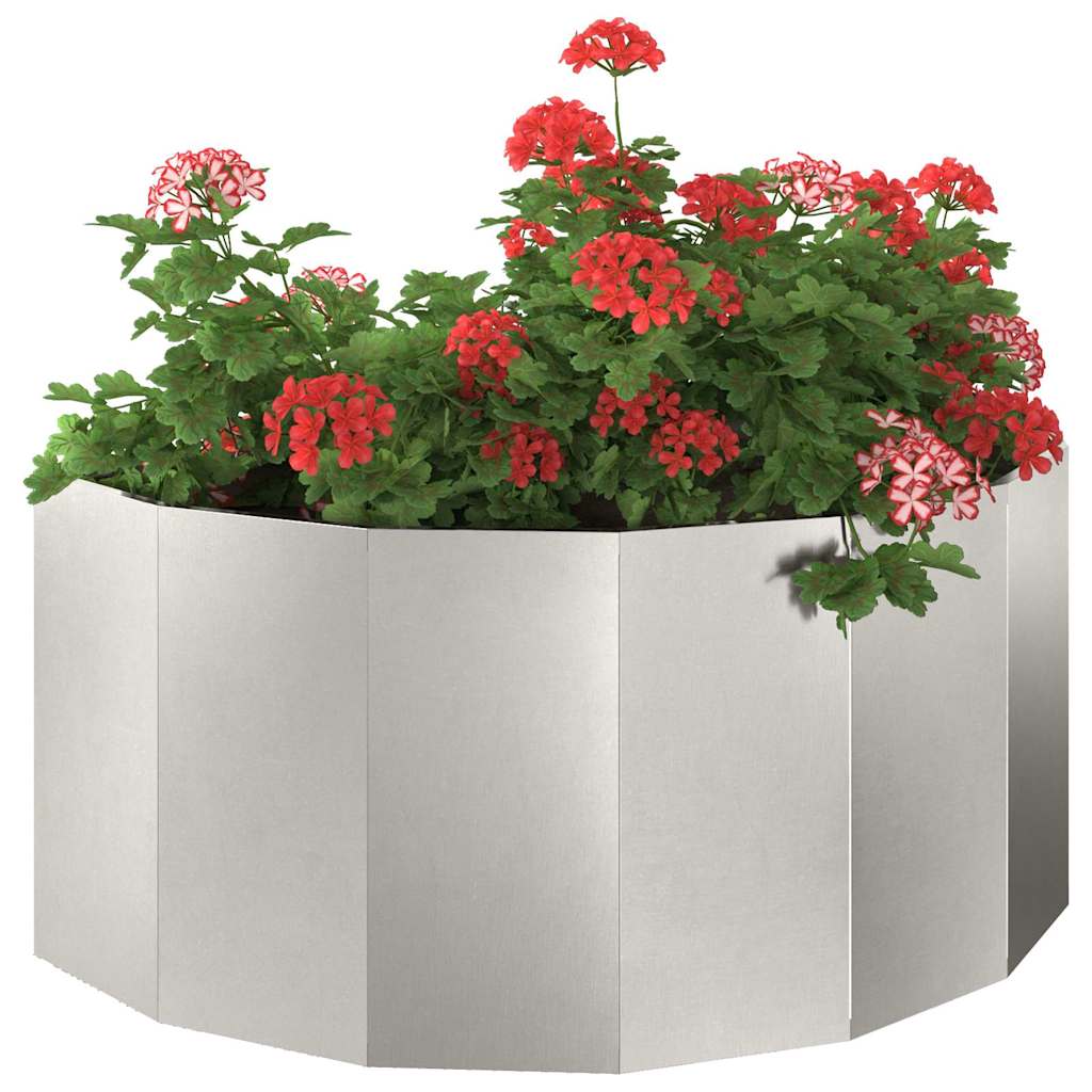 Planter Silver 120 X 60 X 50 Cm Stainless Steel