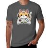 Kawaii Gamer Cat Tshirt Soft Basic Cotton Short Sleeve Tee