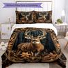 Deer Bedding Set Breathable Duvet Cover with Pillowcases Decorative Bed Linen for Bedroom Home Decoration Birthday Gift
