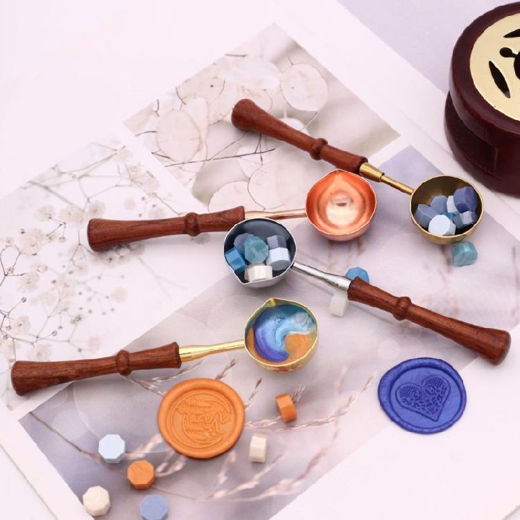 3 Pcs/Set Wax Sealing Melting Spoon Wax Seal Spoon Sealing Stamp Melting Spoon for Wax Seal Stamp Envelope