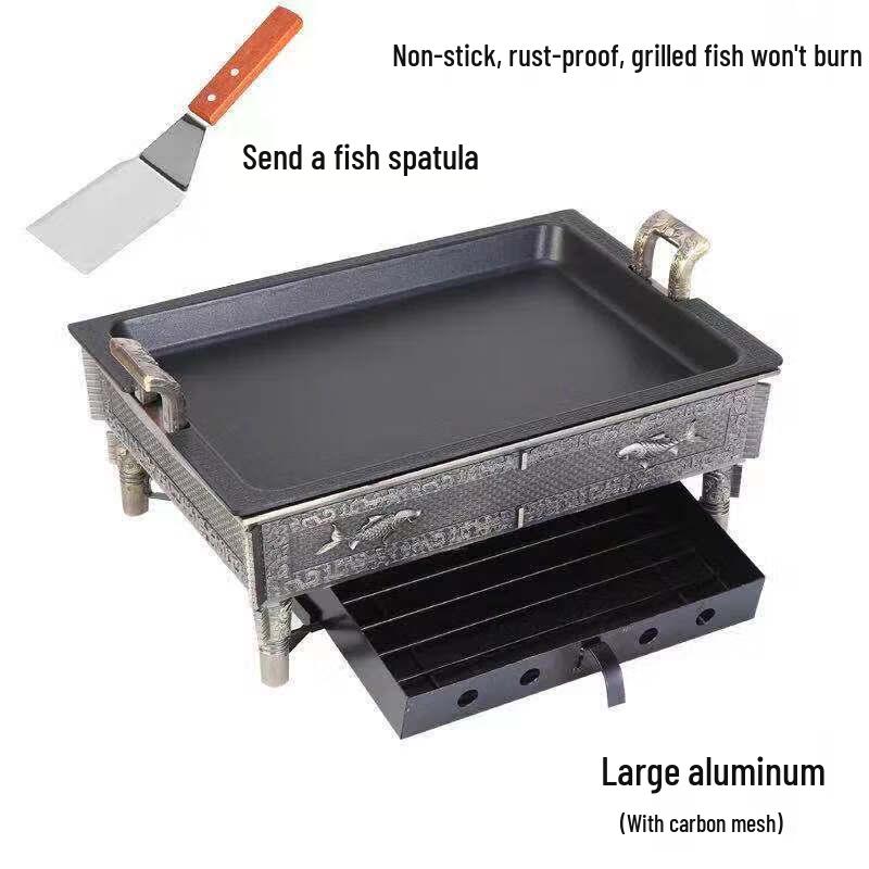 ZISIZ Ancient Cauldron Charcoal Fish Grill