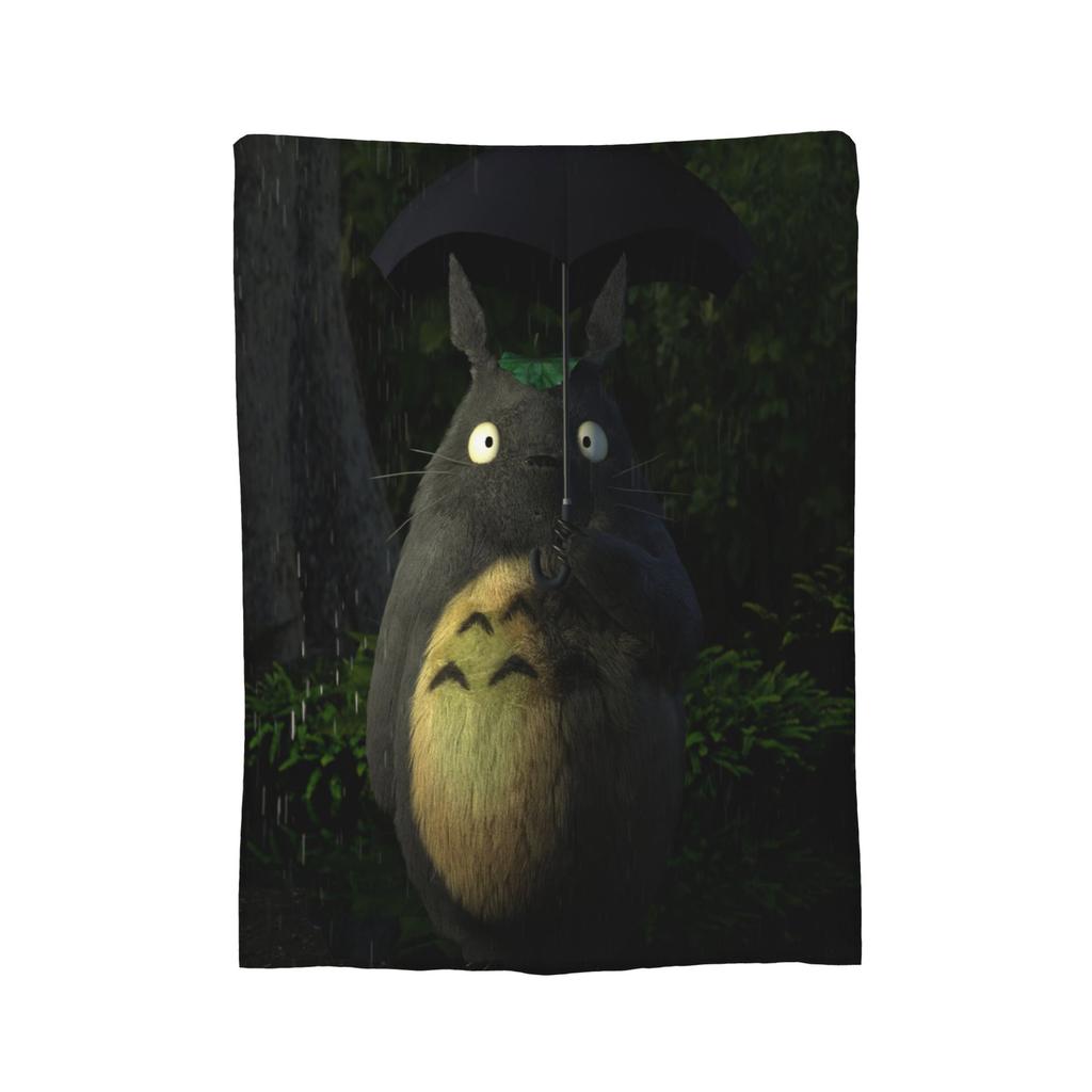 Cute T-Totoros Miyazaki Hayao Blanket Flannel Textile Decor Multi-function Super Soft Throw Blankets for Bed Office Bedspread