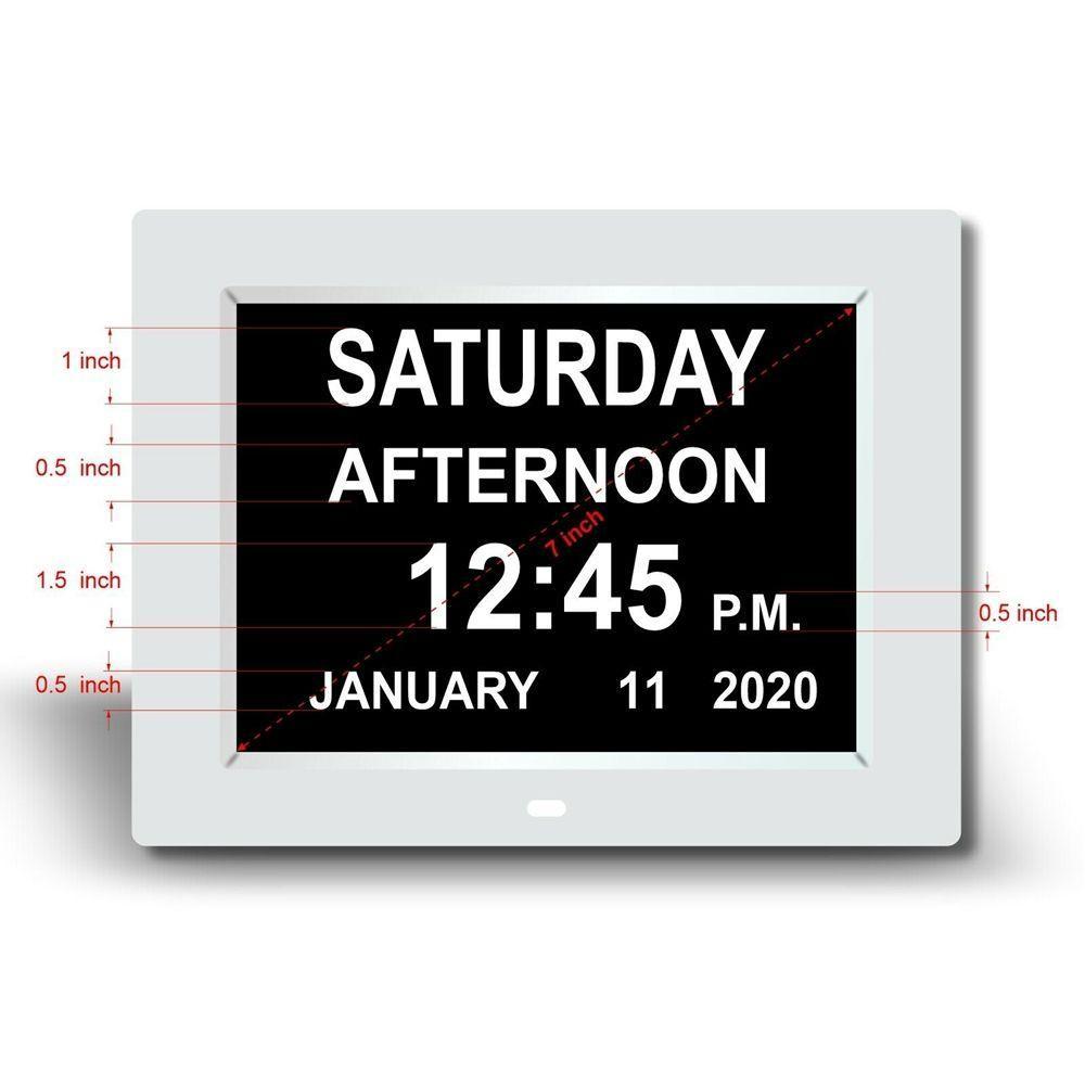 Home Decor Electronic Date Table Large LCD Screen Large Letter Electronic Dashboard Calendar Alarm Clock Digital Clock