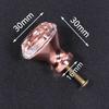KAK 30mm Diamond Shape Design Colorful Crystal Glass Knobs Cupboard Drawer Pull Door Kitchen Cabinet Wardrobe Handles Hardware