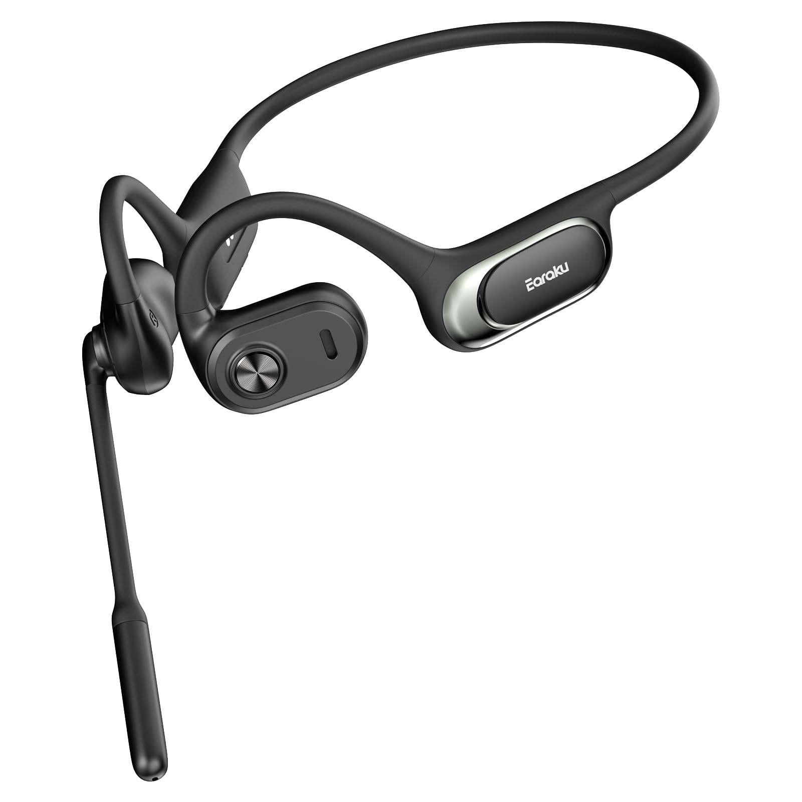 

Четкие звонки даже в шумной обстановке до 12 часов разговора. Bluetooth-гарнитура Earaku с шумоподавлением ENC для специальной гарнитуры для звонков с быстрой до чёрный