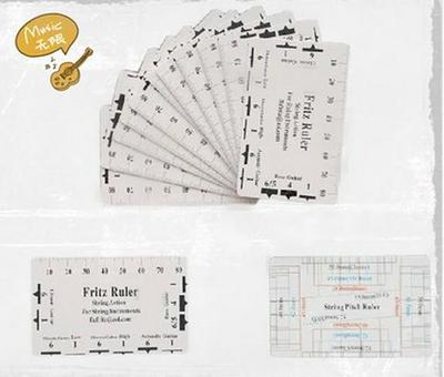 Guitar String Height and Pitch Caliper with Fritz Ruler & Measuring Card