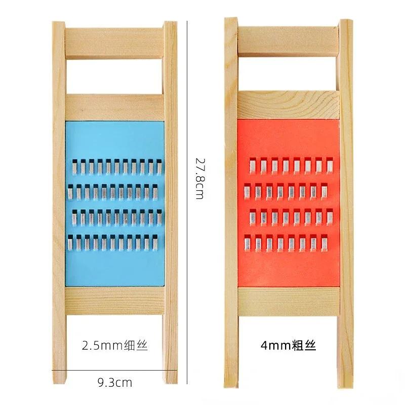 Holz Gemüsehobel Kartoffelschneider Haushalt Gemüse Obst Karotte Hobel Küchenreibe Schäler Stampfer Zubehör