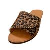 Women's Ladies Fashion Casual Flat Leopard Shoes Slippers Peep Toe Sandals