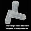 10pc Single Slot Plastic 18650 Battery Storage Case Secure Snap Closure Box for Enhances Safety and Convenient Access