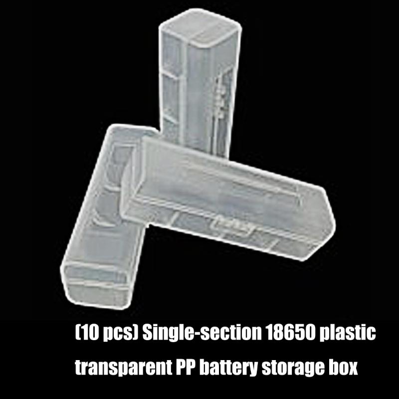 10pc Single Slot Plastic 18650 Battery Storage Case Secure Snap Closure Box for Enhances Safety and Convenient Access