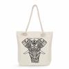 Geometric patterns print thick rope single-shoulder beach bag 7282 CLE