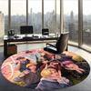 Skz (1) Round Office Rug Decorative Floor Rug for Office Bedroom Living Room and Home Space