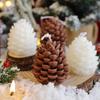 Christmas Pinecone Scented Candle Xmas Holiday Aromatherapy Candle for Festive Table Holder Decoration
