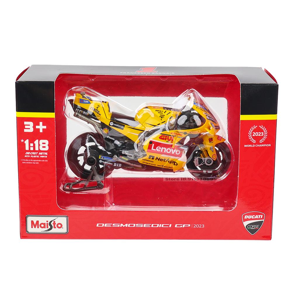 Maisto 1:18 2023 Ducati Lenovo Team #1 Bagnaia Campione pilota Moto GP Racing lega di alluminio pressofusa modello motocicletta collezione regalo giocattolo
