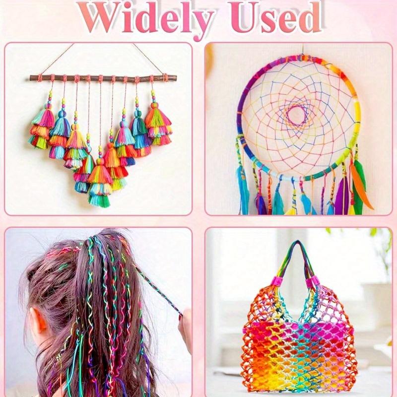 Armband Schnur, Robuste Regenbogen Schnur für Schmuckherstellung, Halsketten, Perlenarbeiten und Kunsthandwerk