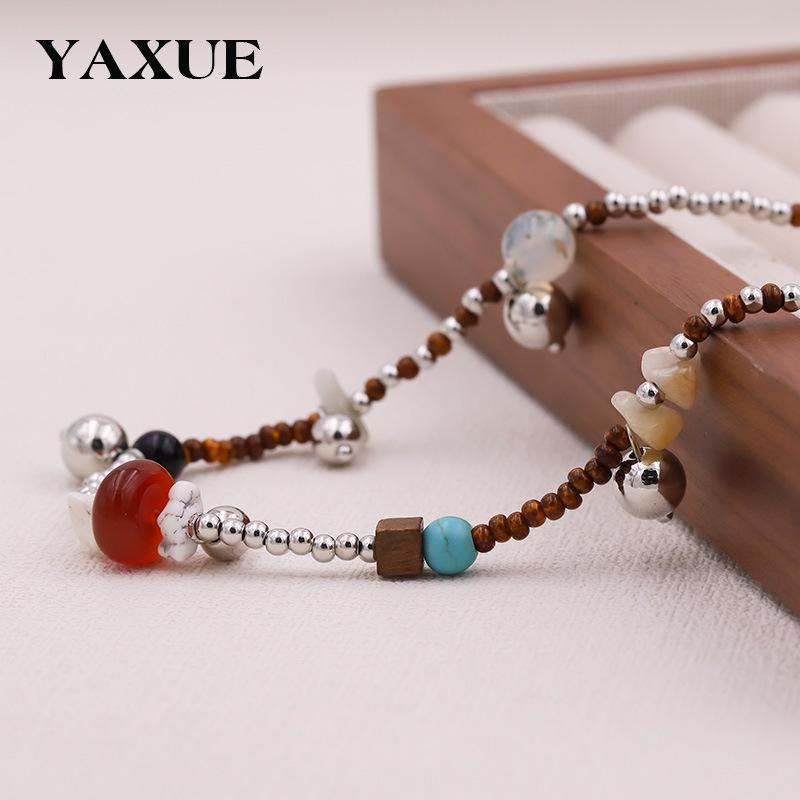Bohemian Ethnic Beaded Necklace for Women – Light Luxury, Niche, High-End Clavicle Chain, European and American Style Jewelry.