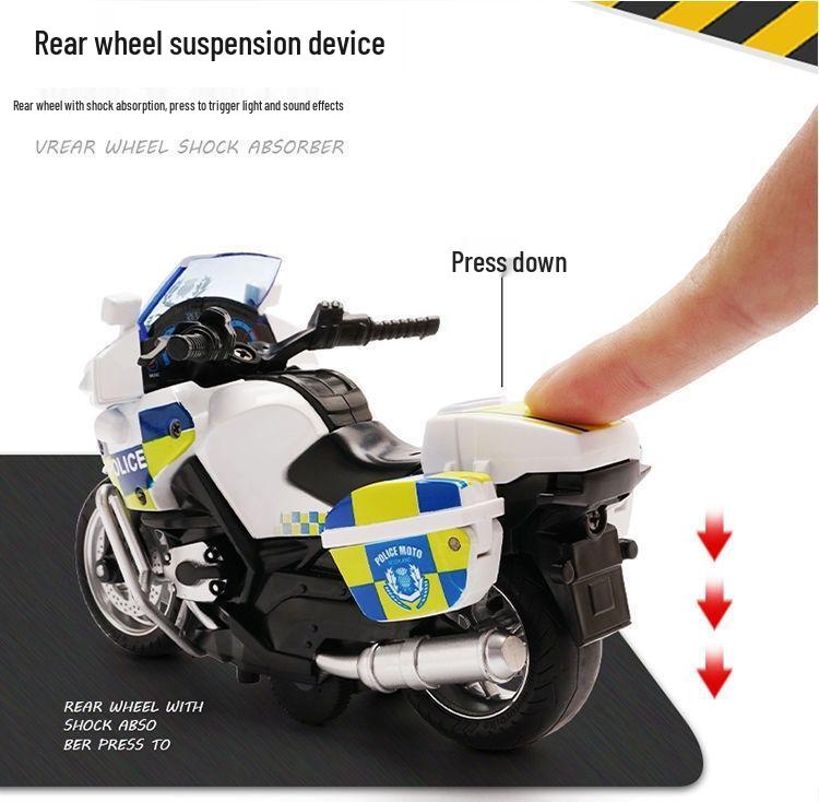 Toy Police Car & Motorcycle Set for Boys' Birthday