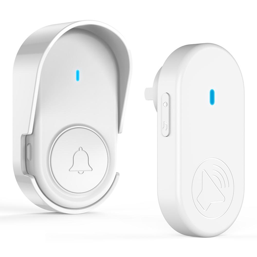 

D10 Intelligent 433MHz Wireless Doorbell Home Welcome Doorbell 250m Remote Door Chime,EU Plug White