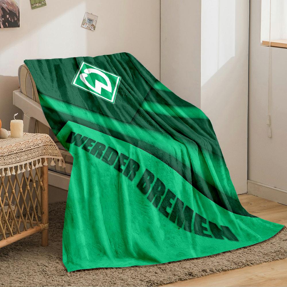 Werder Bremen Green Designed Flannel Blanket for Bedroom, Living Room, Sofa, and Nap