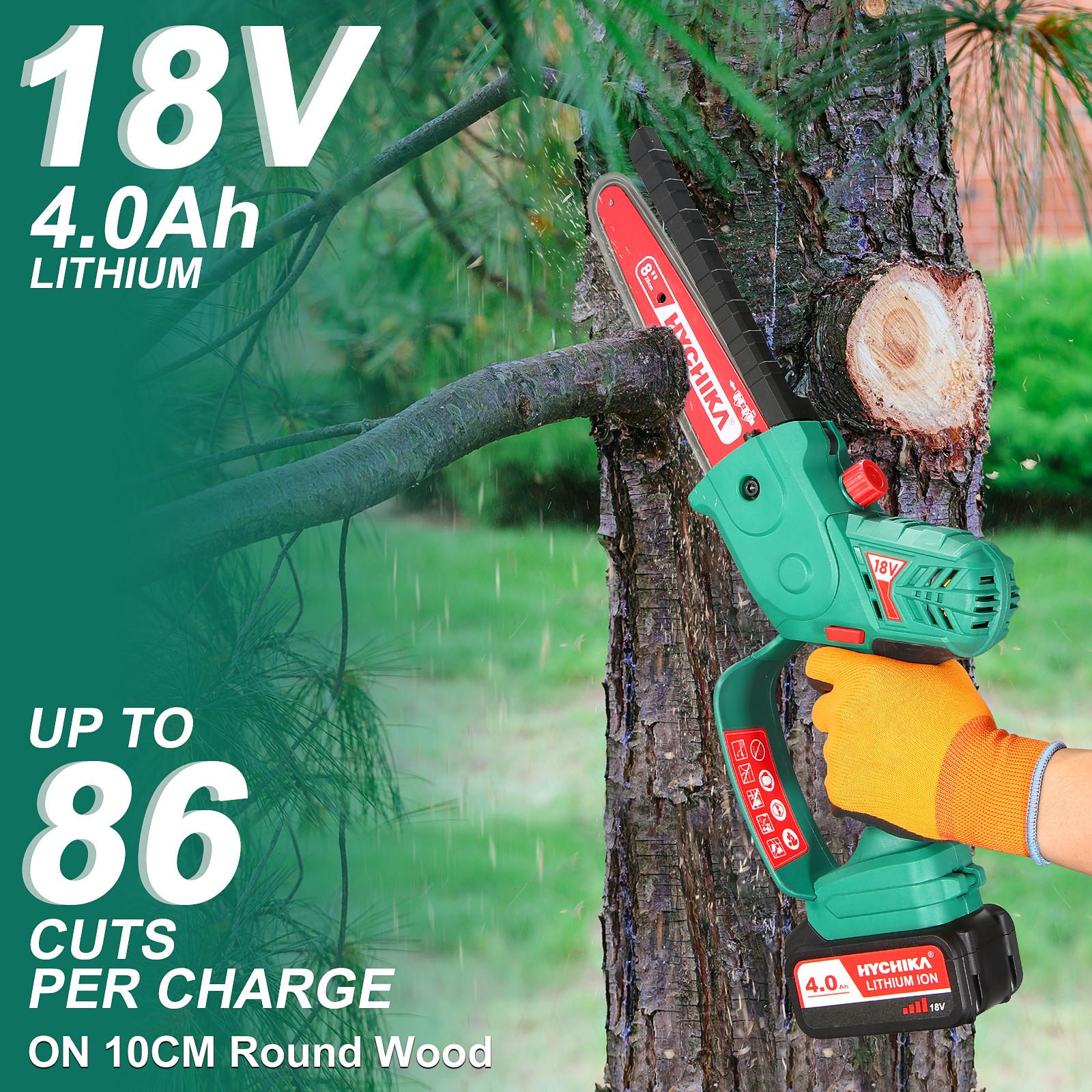 Бесщеточная цепная пила HYCHIKA 18 В, мини-цепная пила с