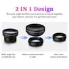 Universal 2 IN 1 Lens Clip 37mm Mobile Phone Lens Professional 0.45x 49uv Super Wide-Angle + Macro HD Lens for iPhone Xiaomi 12