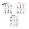 Office Worker Exercises 3Pcs Chair Yoga Poster Set for Seniors Low Impact Stretching Exercise Beginner to Advanced Chart Elderly Seated Morning