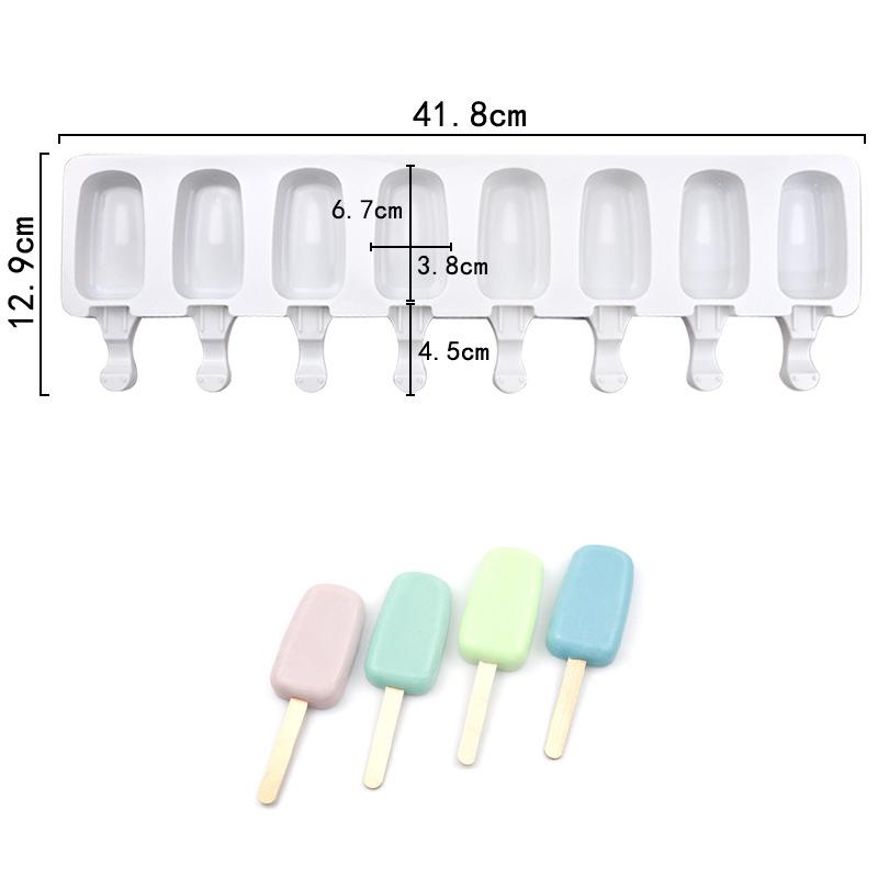 Popsicles Silicone Mold Diamond Ice Cream Mould Homemade Heart Cake Pop Cakesicles Maker Kitchen Accessories Tools Wooden Stick