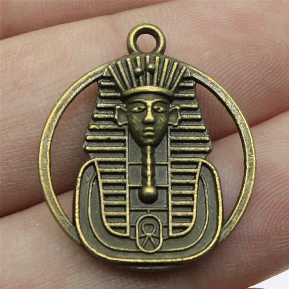 Charms Egipski Faraon Szef Wisiorki Vintage Biżuteria Materiały QC048