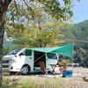 Made In Car Side Pentagon with Aluminum Poles and for Disaster Outdoor Camping Japan, Tarp, 3.0m, Ropes, Preparedness,
