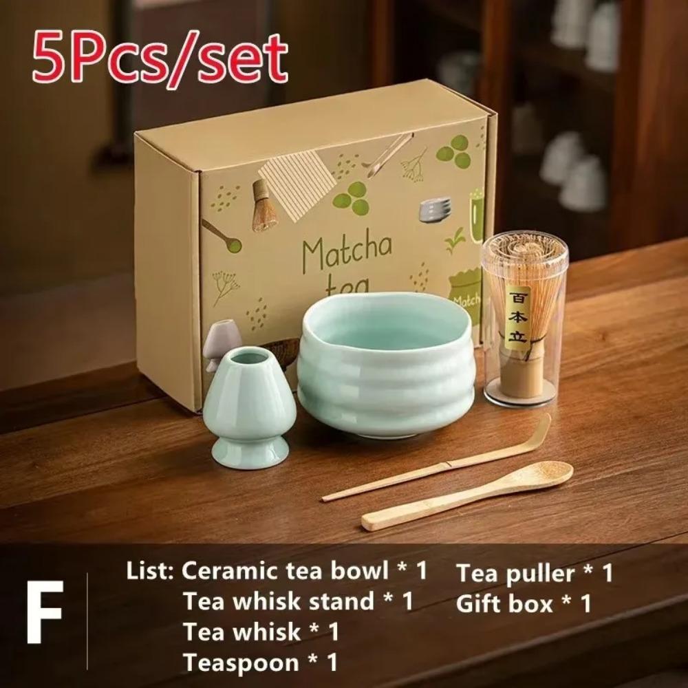 4Pcs 7 Pcs/set Japanese Matcha Blender Set Bamboo Whisk Matcha Brush Teaspoon Kiln Tea Set Beverage Shop Tea-Making Tools