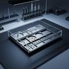 Watch Compartment Organizer with Clear Lid Transparent Tray Compact